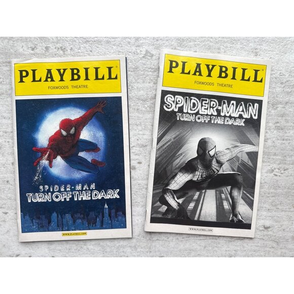 Spider-Man Turn Off The Dark Broadway Playbill Lot Of 2 - April & July 2011 Edit - Picture 1 of 6